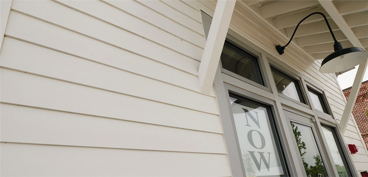 White building exterior with 