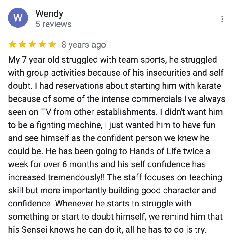 Wendy is a 7 year old who has struggled with team sports because of his insecurities and self doubt.