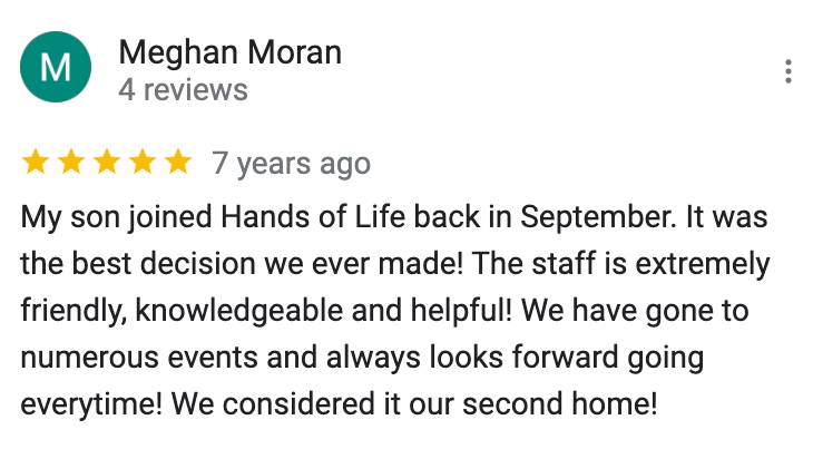 A review of meghan moran 's son joined hands of life back in september.