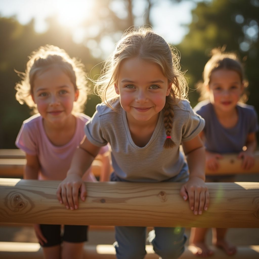 A group of young karate students are posing for a picture in a gym.