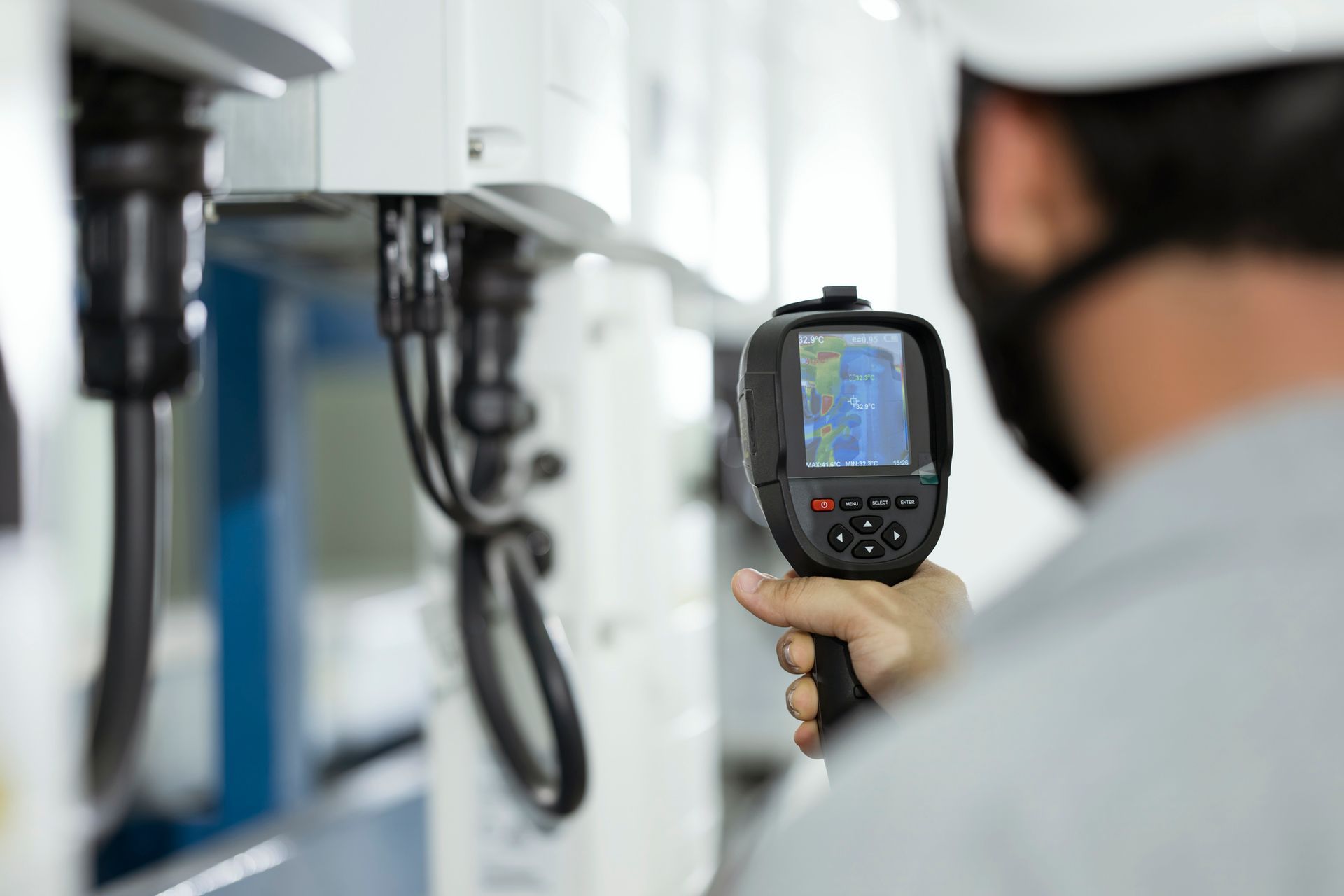 Residential Electrician — Technician in Safety Helmet in Chesterfield, VA