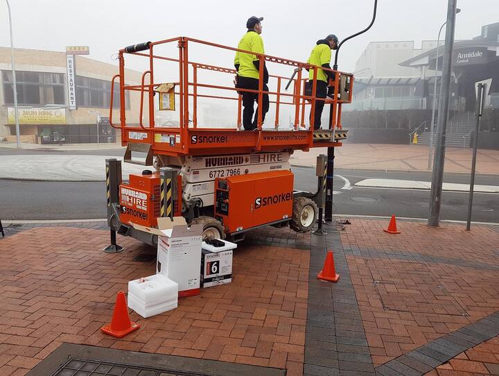 Security employees on the job — Security Systems in Armidale, NSW