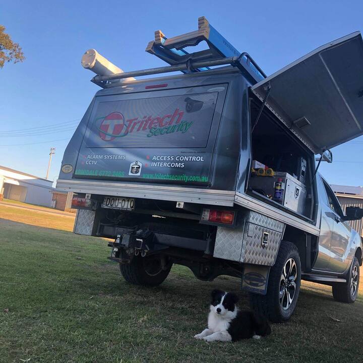 Opened door security van — Security Systems in Armidale, NSW