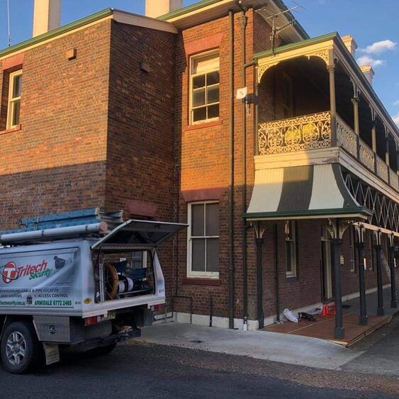 Security van outside of establishment  — Security Systems in Armidale, NSW