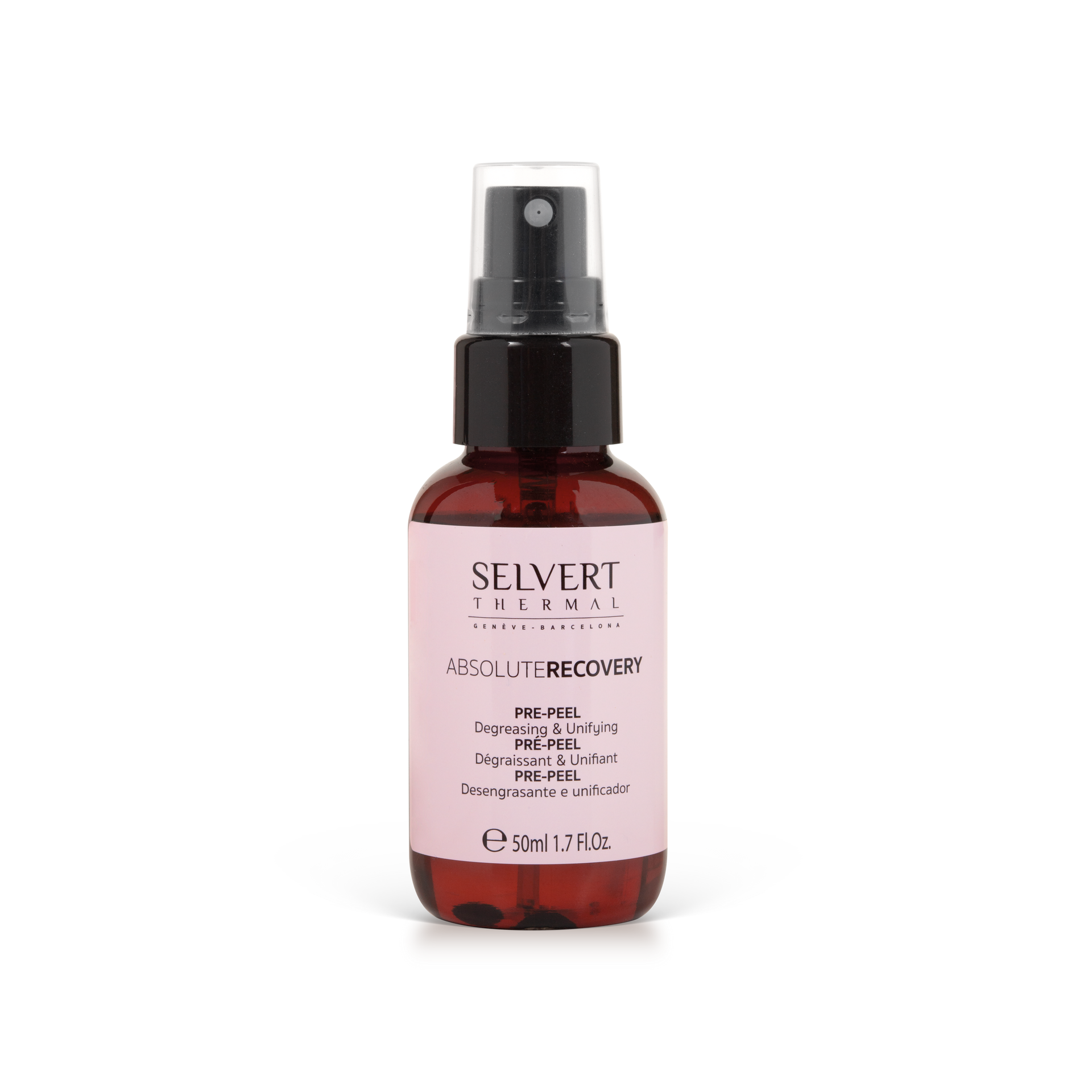 a bottle of selveri absolute recovery spray on a white background