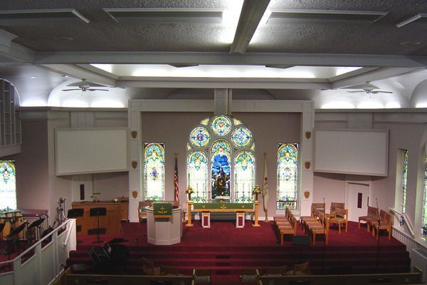 Canfield United Methodist Church stained glass windows