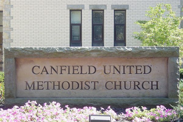 Canfield United Methodist Church sign