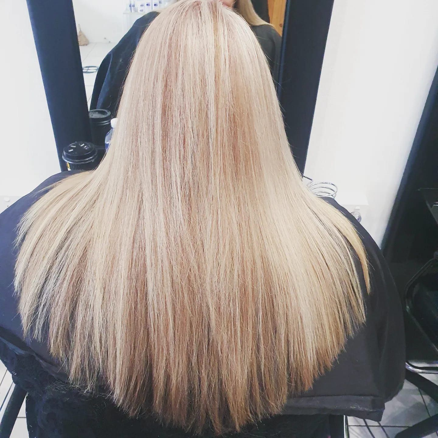 Blonde Hair Styled Straight, Shoulder-length, in Salon Setting — ClaireAbella Hair Studio In Kariong, NSW