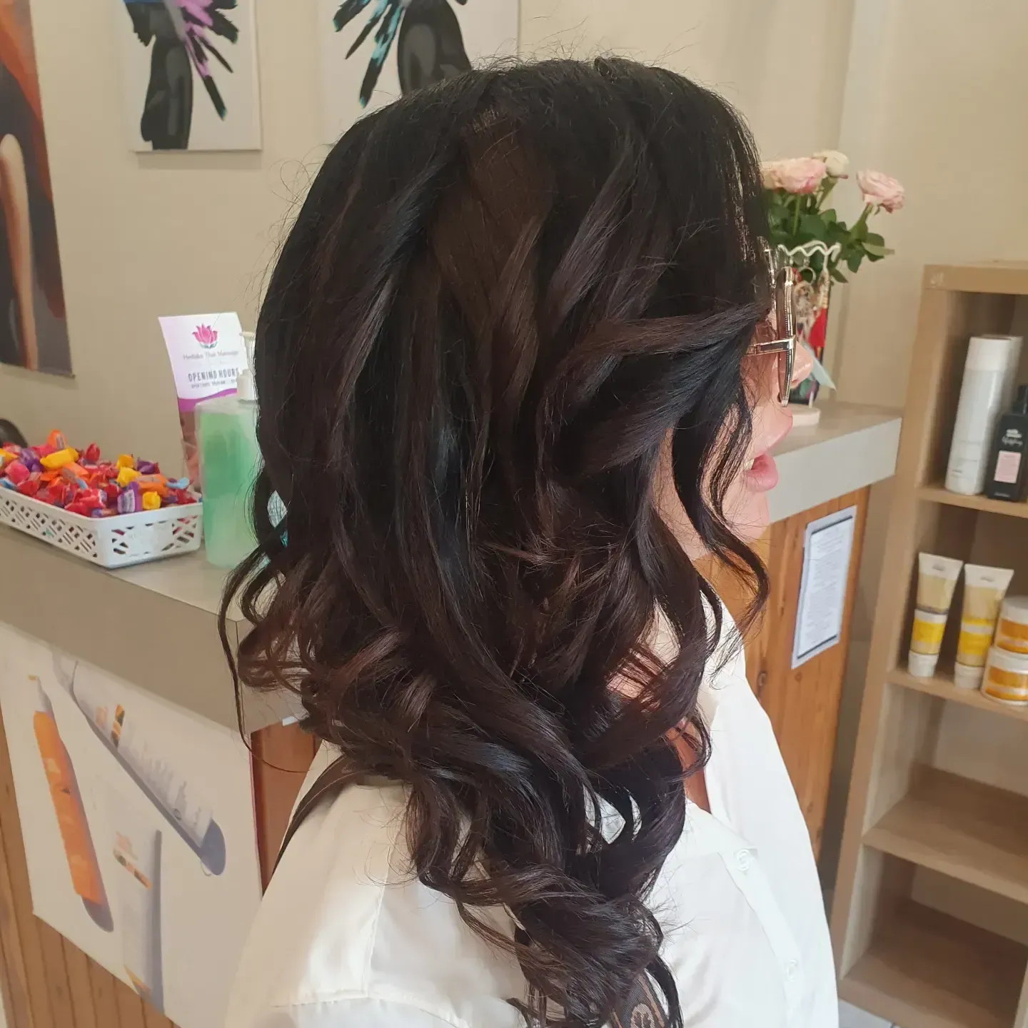 Woman With Dark Wavy Hair in a Hair Salon — ClaireAbella Hair Studio In Kariong, NSW
