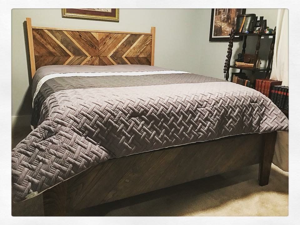 wooden bed
