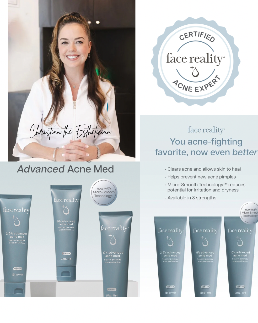 Woman with long, wavy brown hair, smiling, wearing a white zip-up top, hands clasped.