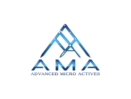 Logo for Advanced Micro Aesthetics: Blue geometric 