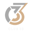 Stylized gray and gold &ldquo;33&rdquo; logo with &ldquo;CLUB 33&rdquo; text below on a white background