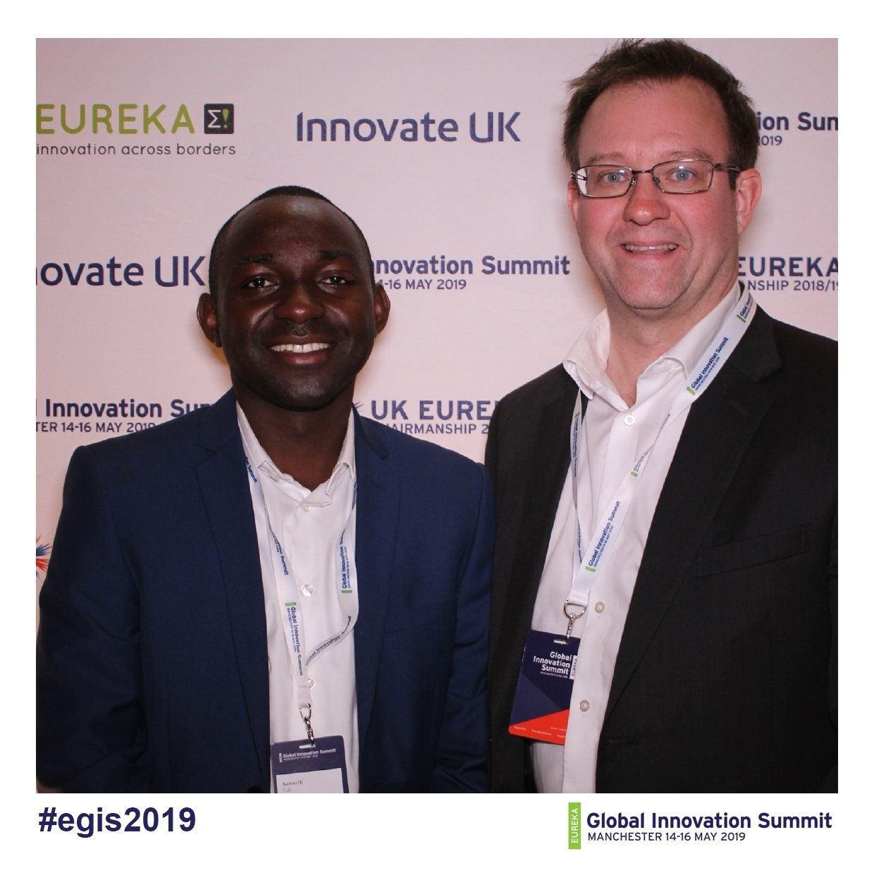 May 2019 - Dr. Kenneth Fuh and Bob Shepherd at the Eureka Global Innovation Summit in Manchester UK Syantra DX | Breast Cancer test  ASBIRI program