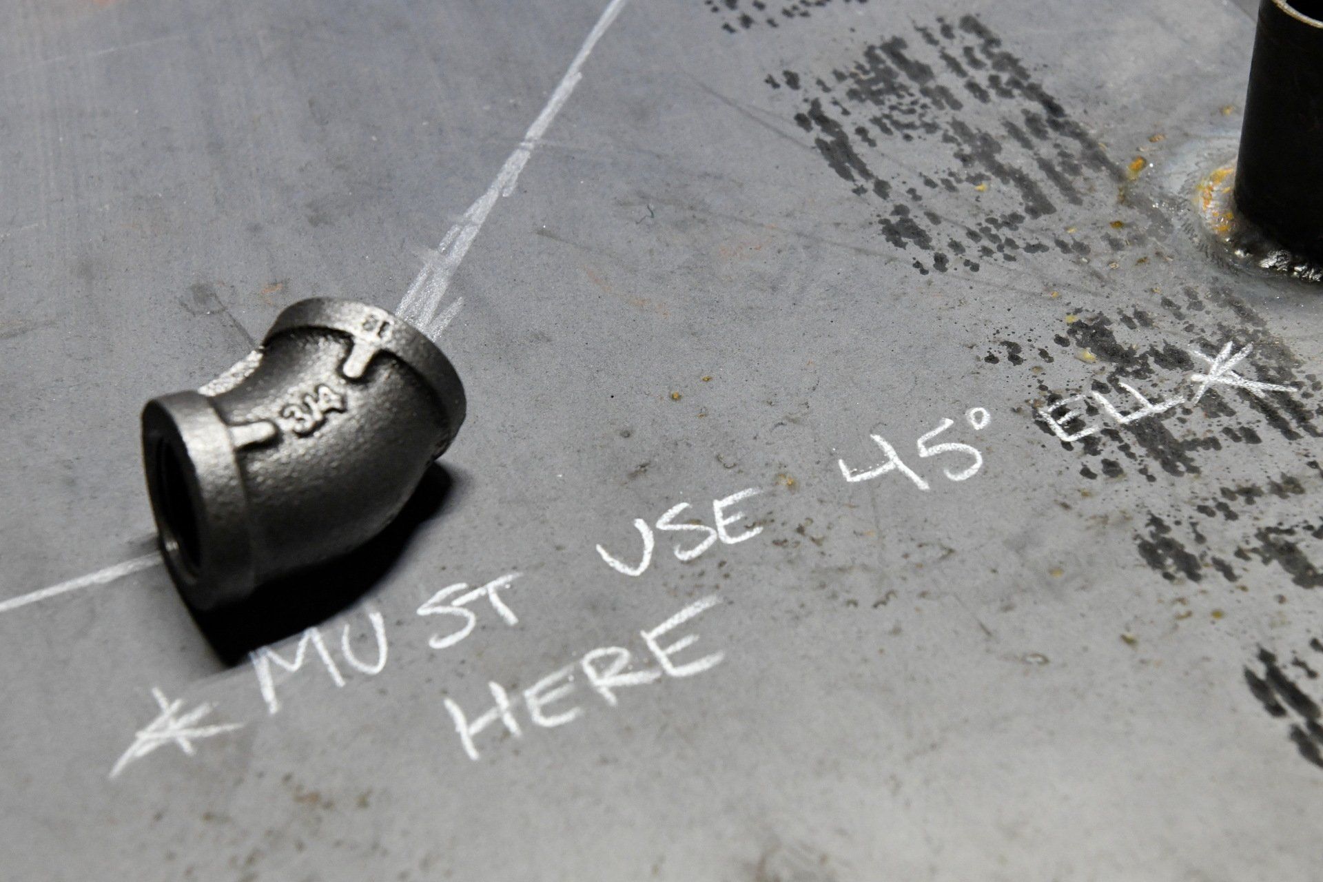 Local 538 blue prints and bent pipe to fit