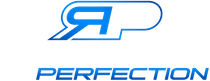 Logo with "RP" inside a blue shape, and "PERFECTION" in blue below.