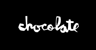 The word chocolate is written in white on a black background.