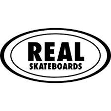 A black and white logo for real skateboards.