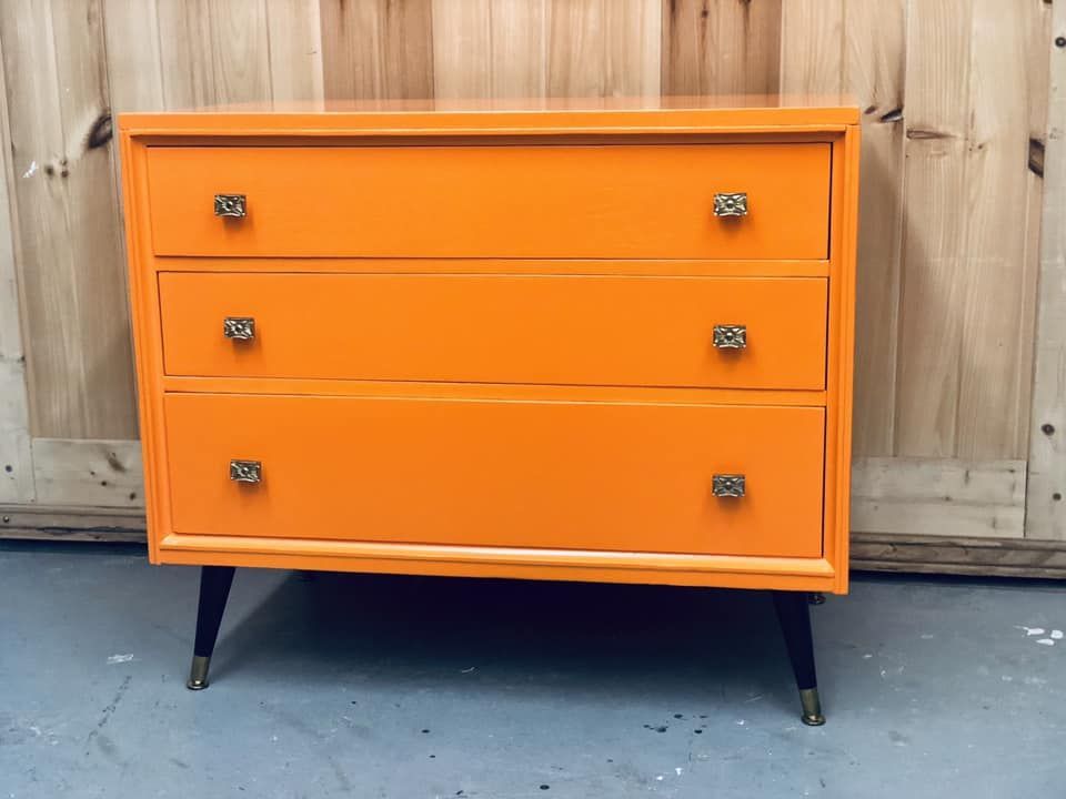 Orange Cabinet — Malden Bridge, NY – Pitkin Co. Refinishers