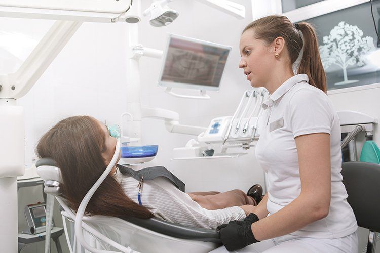 Female Patient with Inhalation Sedation — Louisville, KY — Fern Creek Dental