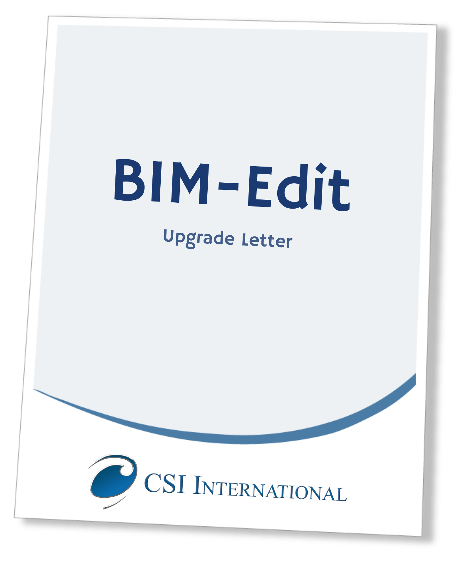 BIM-Edit 5.7A Upgrade Letter