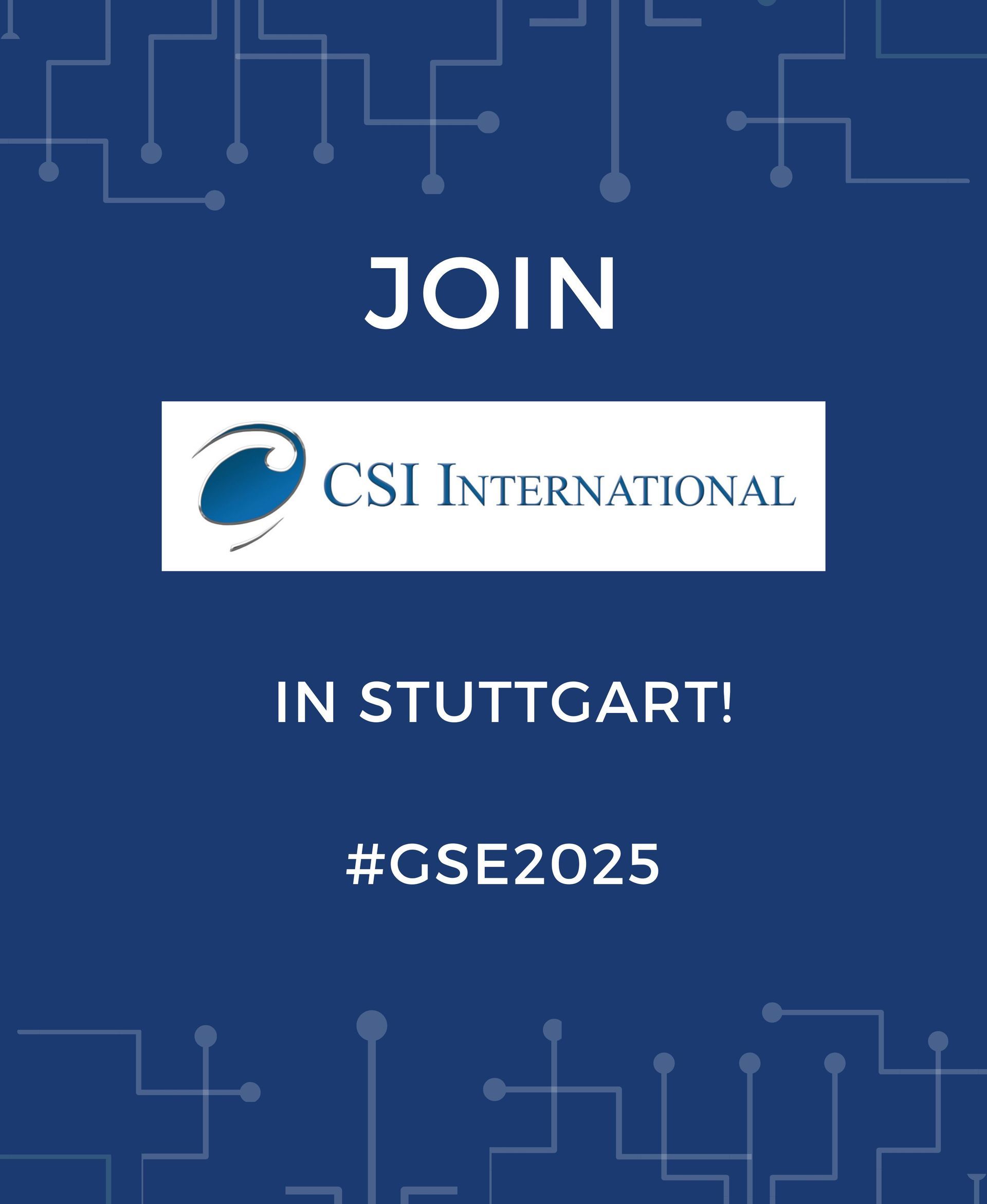 Join CSI International in Stuttgart!