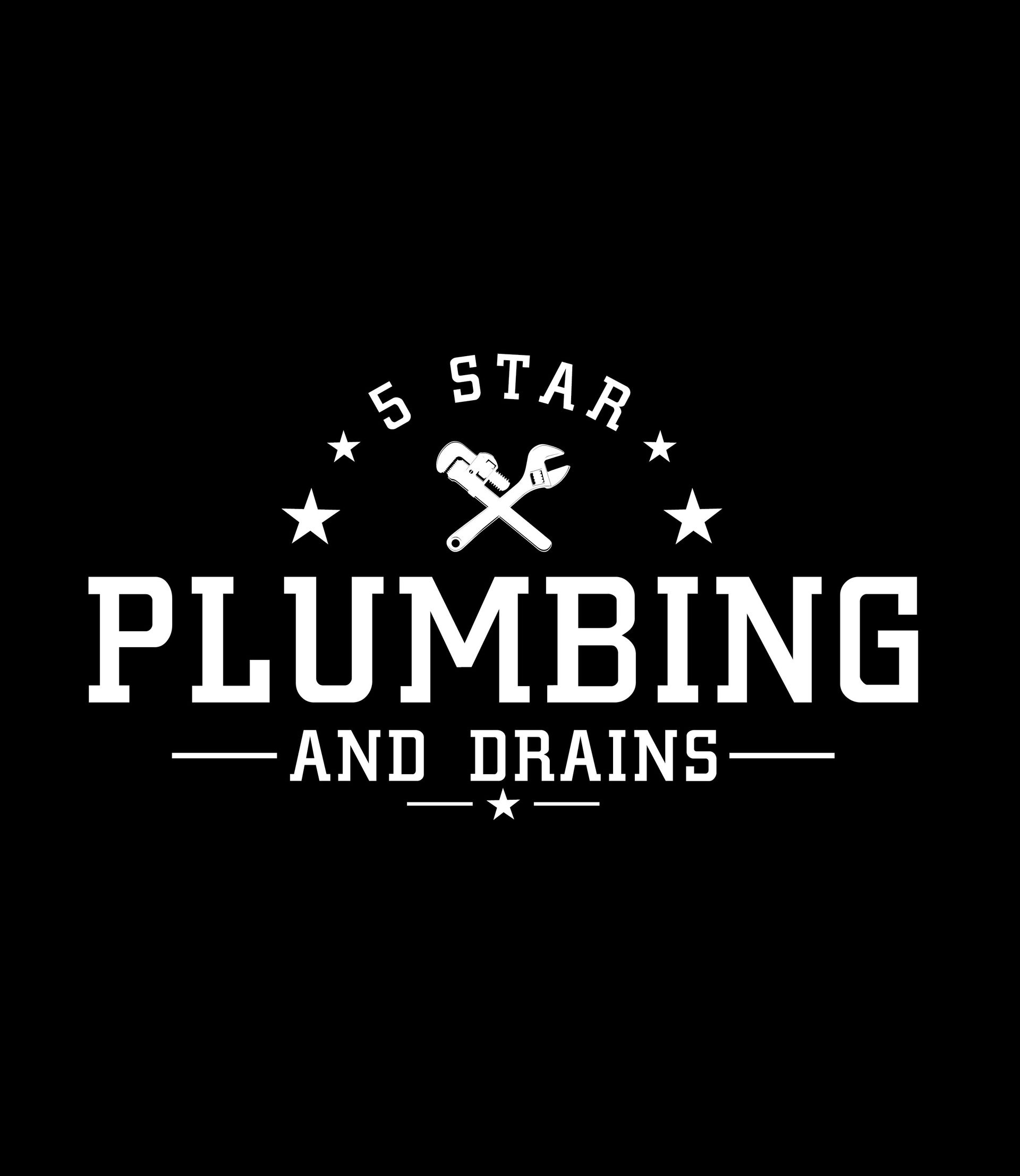 a logo for a company called 5 star plumbing and drains