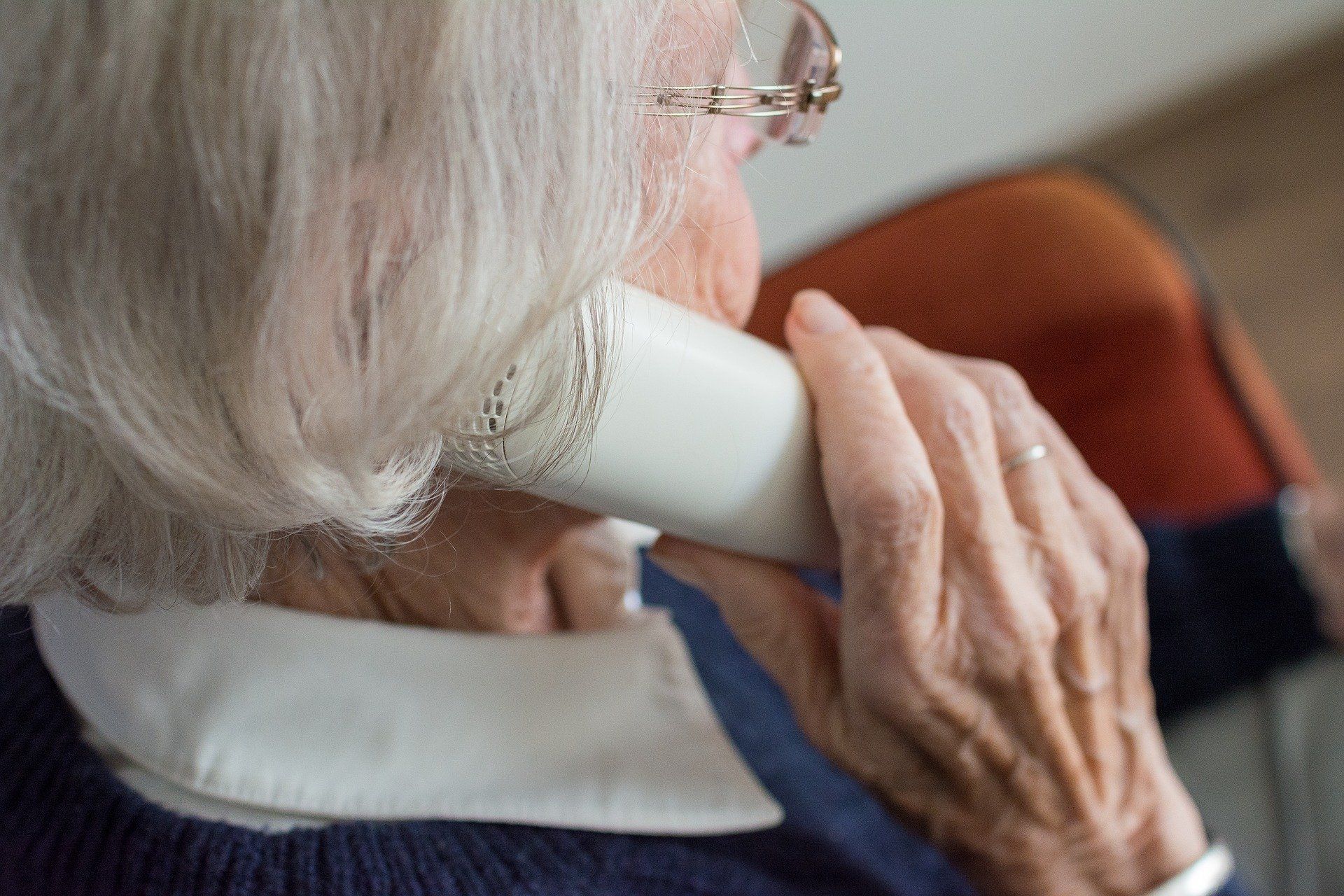 Elderly Woman on Telephone