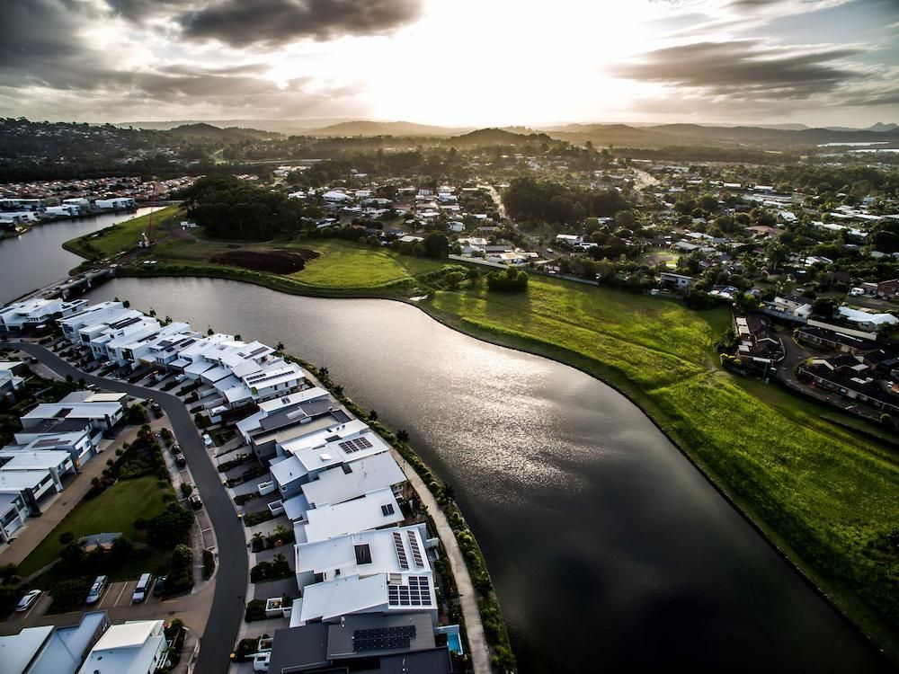 An Aerial View of a City With a Lake in the Middle — A Load of Rubbish In Buderim, QLD