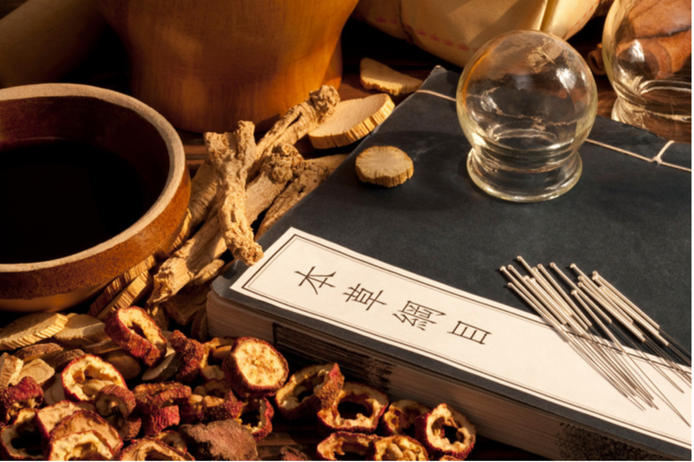 A Wooden Table Topped With Bowls of Various Herbs and Spices — Alchemy Wellness Centre In Bangalow, NSW
