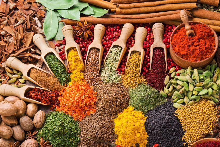 There Are Many Different Types of Spices and Herbs on The Table — Alchemy Wellness Centre In Bangalow, NSW
