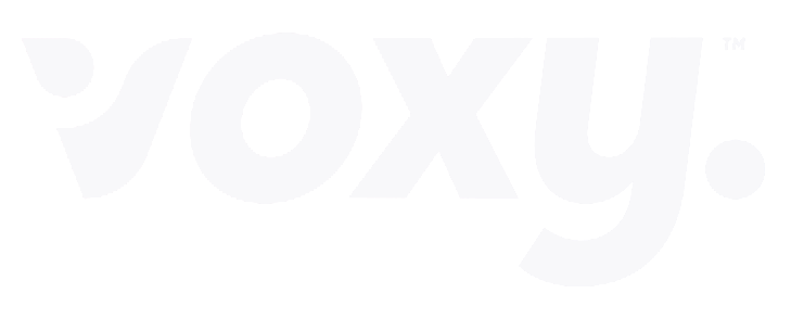 the word vox is written in white letters on a white background .