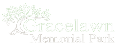 Gracelawn Memorial Park logo: Stylized tree with text 