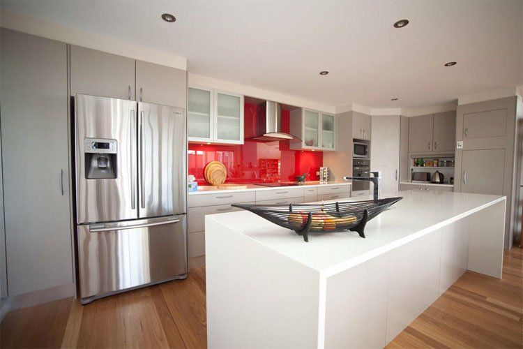 Seascape 2 Kitchen with Large Refrigerator - Barry Pfister Builder In Forster, NSW