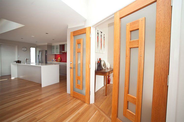 Seascape 2 Large Wood Door - Barry Pfister Builder In Forster, NSW