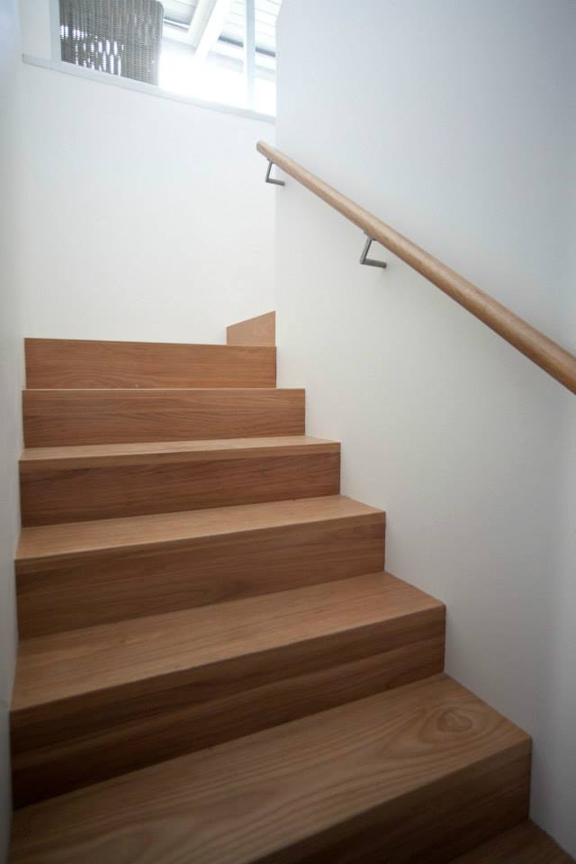 Wooden Stairs With White Walls - Residential & Commercial In Forster, NSW