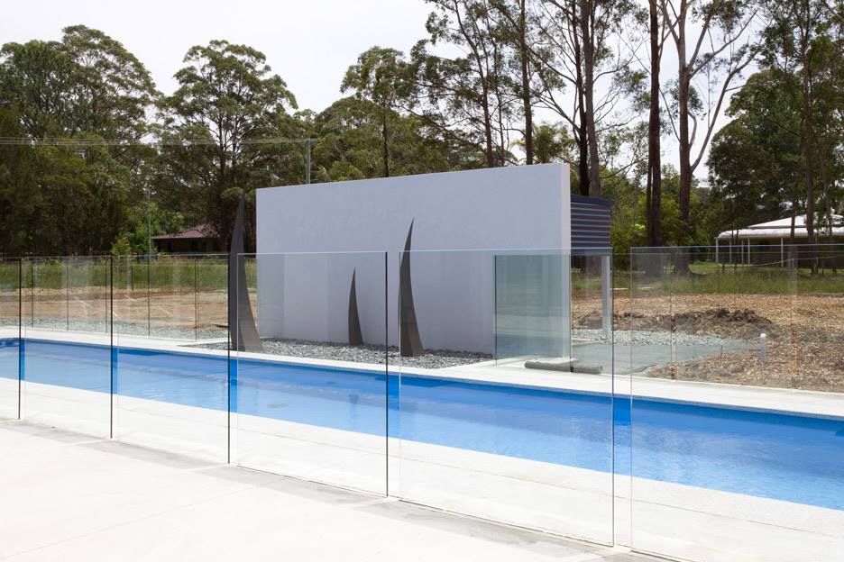 Pool Area With Glass Fence — Builders In Forster, NSW