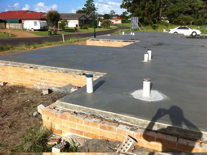Tuncurry House Cement Base - Barry Pfister Builder In Forster, NSW