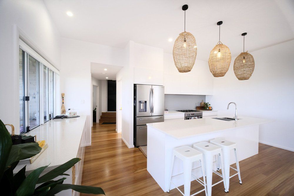 Modern Wooden & White Kitchen - Residential & Commercial In Forster, NSW