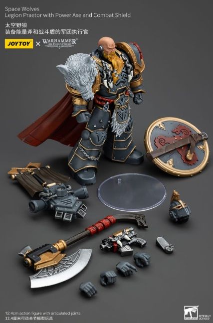 Warhammer The Horus Heresy Action Figure 1/18 Space Wolves Legion Praetor with Power Axe and Combat Shield 12 cm