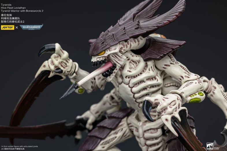 Warhammer 40k Action Figure 1/18 Tyranids Hive Fleet Leviathan Tyranid Warrior with Boneswords 2 15 cm