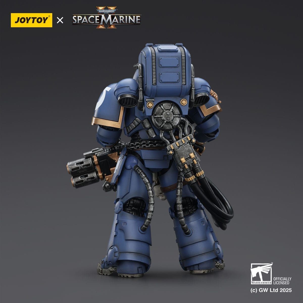 Warhammer 40k Space Marine 2 Action Figure Ultramarines Heavy Artificer Armor with Relic Multi-Melta