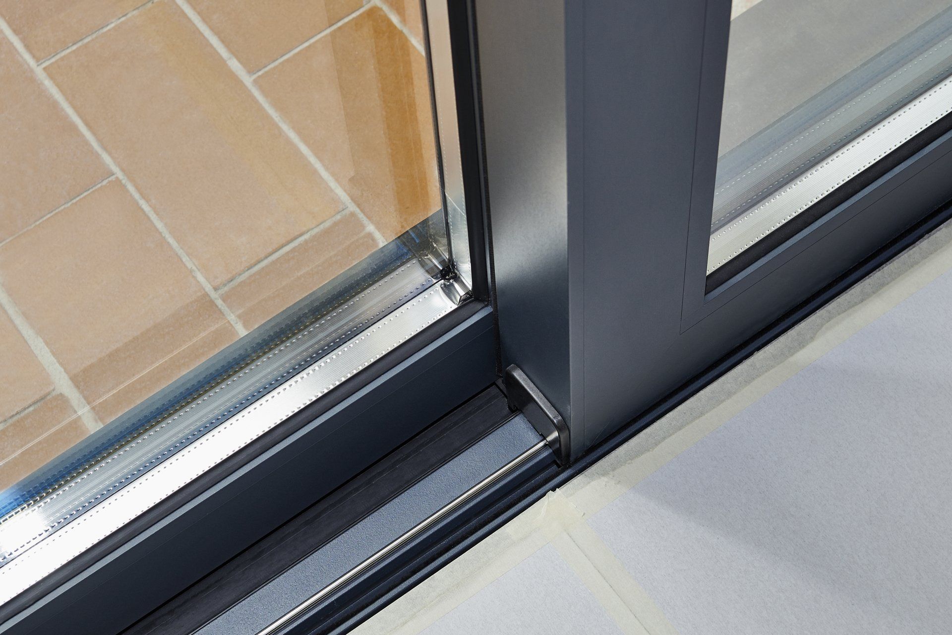 Bi-fold patio doors, charcoal grey