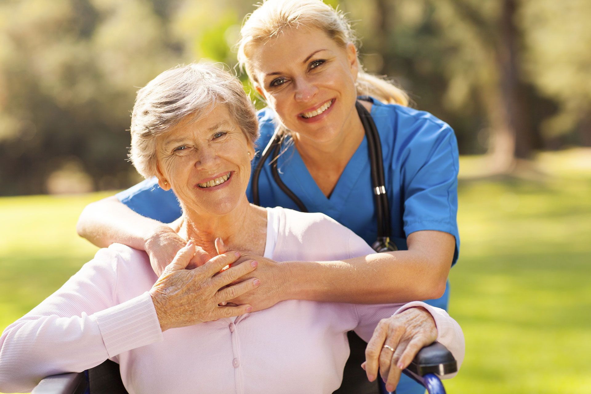 Professional Care Giver with Elderly Patient
