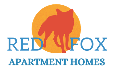 Red Fox Apartments Logo - White