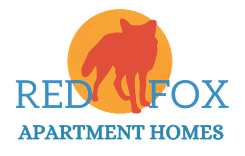 Red Fox Apartments Logo - White