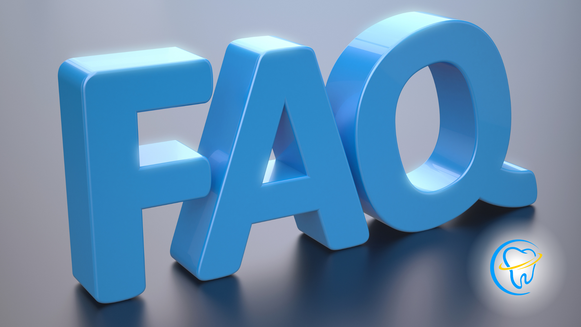 The word faq is written in blue letters on a black surface.