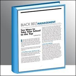 A book titled black belt management ten ways to take your school to the top