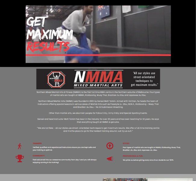 Northern MMA Landing Page
