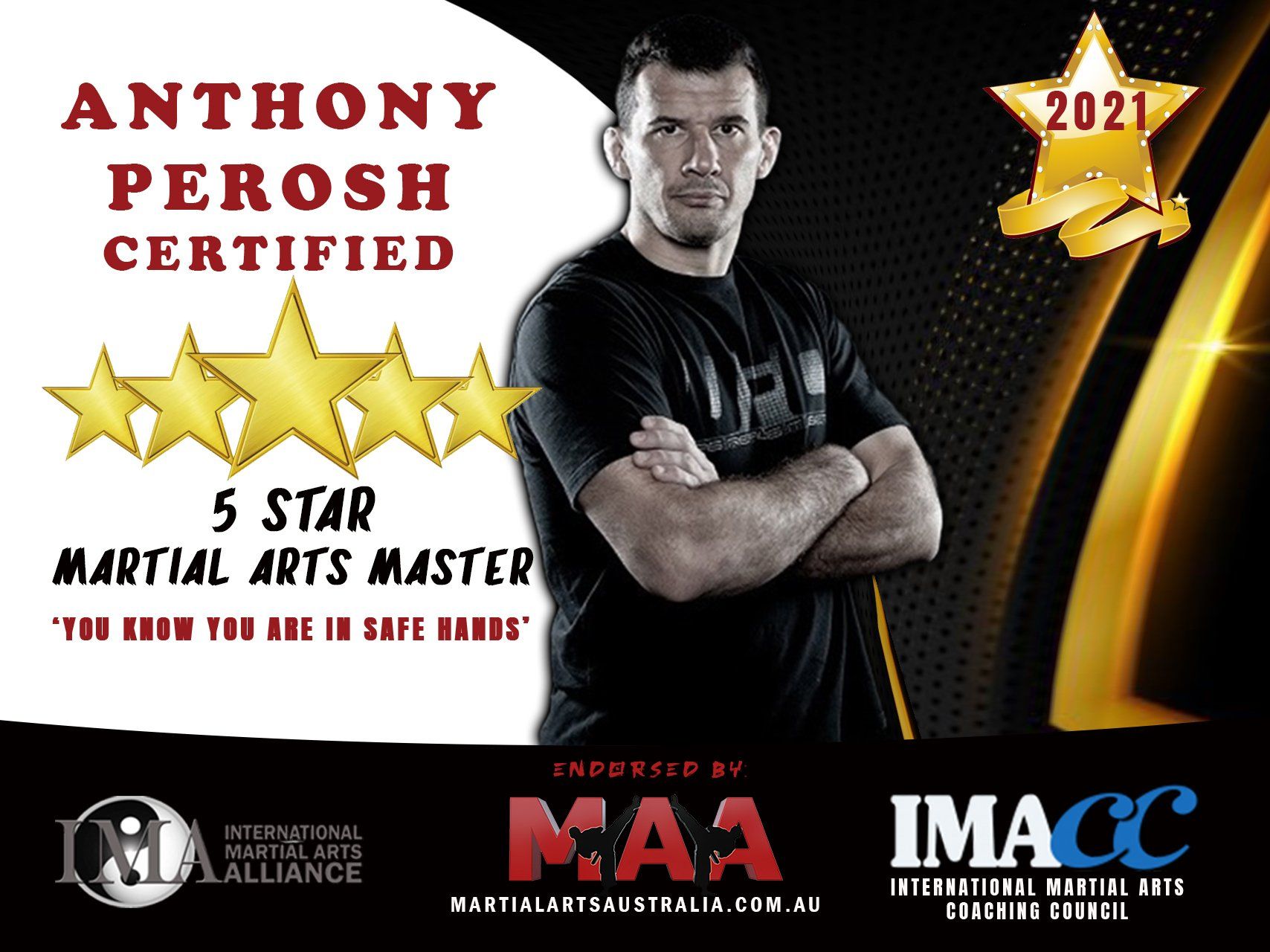 Anthony perosh is a 5 star martial arts master